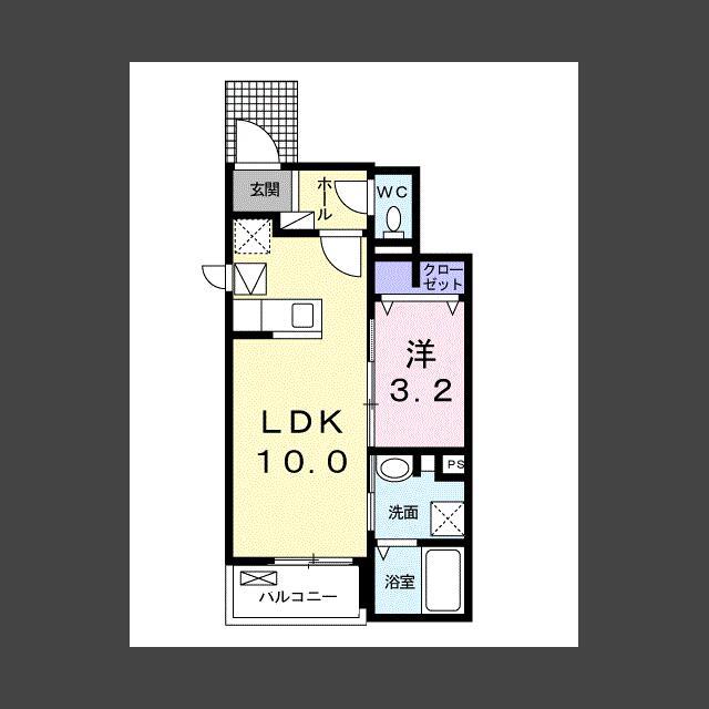 アンジュメゾン(1LDK/1階)の間取り写真