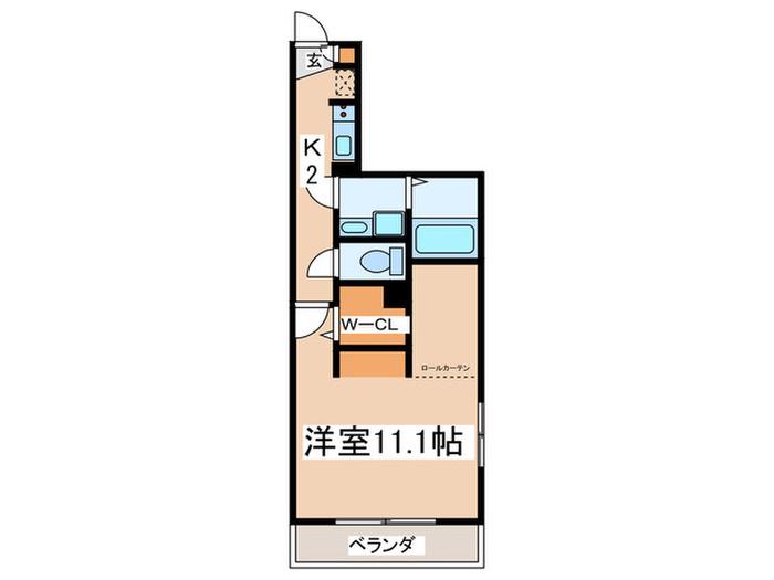 ブランミュール町田(1K/1階)の間取り写真