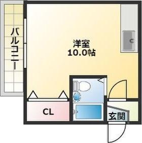 アルトゥパークマンション(ワンルーム/6階)の間取り写真