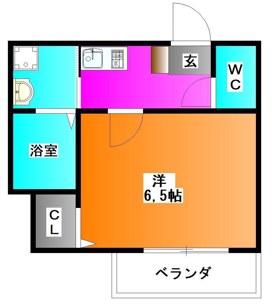 アヴェール赤羽岩淵(1K/4階)の間取り写真