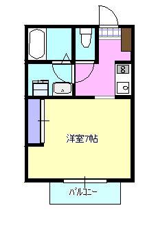 コート・デ・レスト(1K/1階)の間取り写真