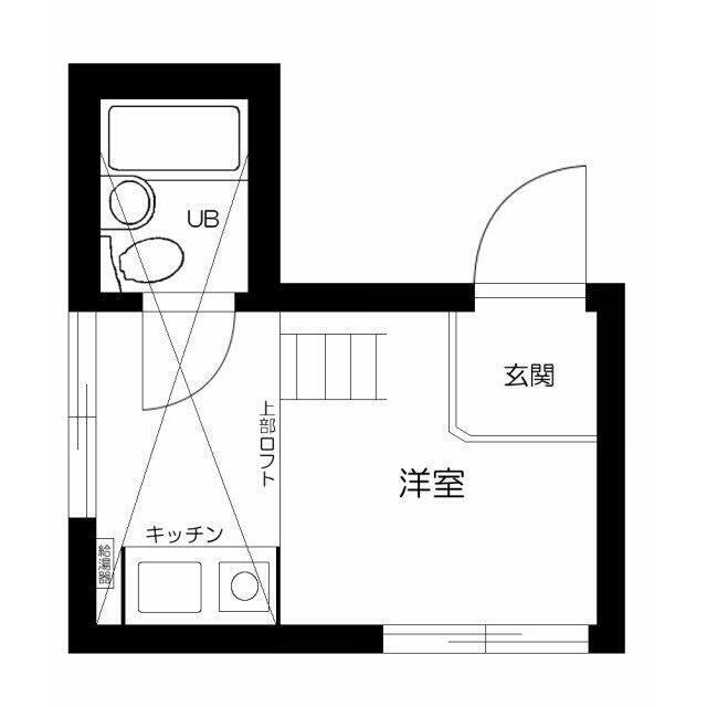カルタス21駒場東大前(ワンルーム/1階)の間取り写真