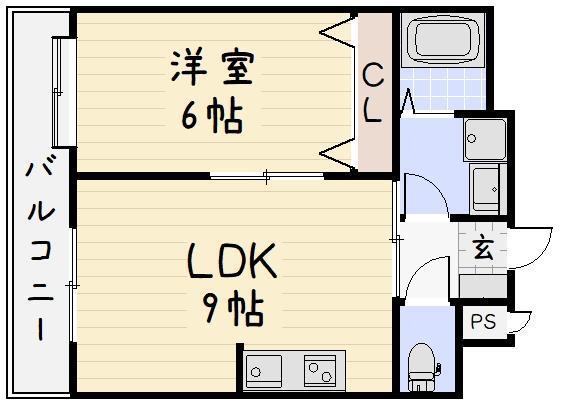 チャペルコンサート(1LDK/4階)の間取り写真