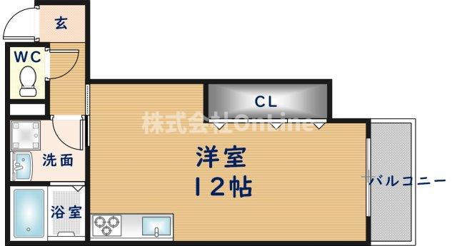 JNKハイツ(ワンルーム/3階)の間取り写真
