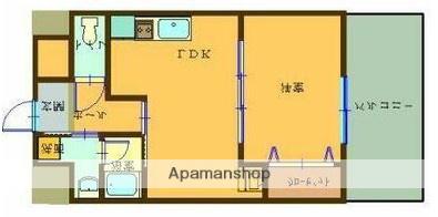 SAI宇宿(1LDK/7階)の間取り写真