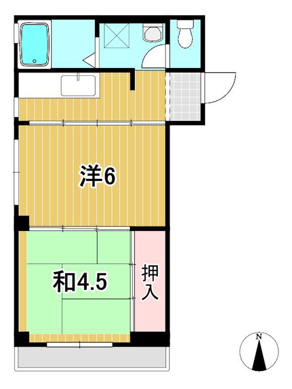 飯嶋ビル(2K/3階)の間取り写真