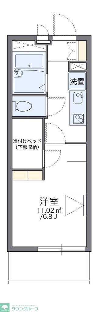 レオパレス三郷中央 清(1K/2階)の間取り写真
