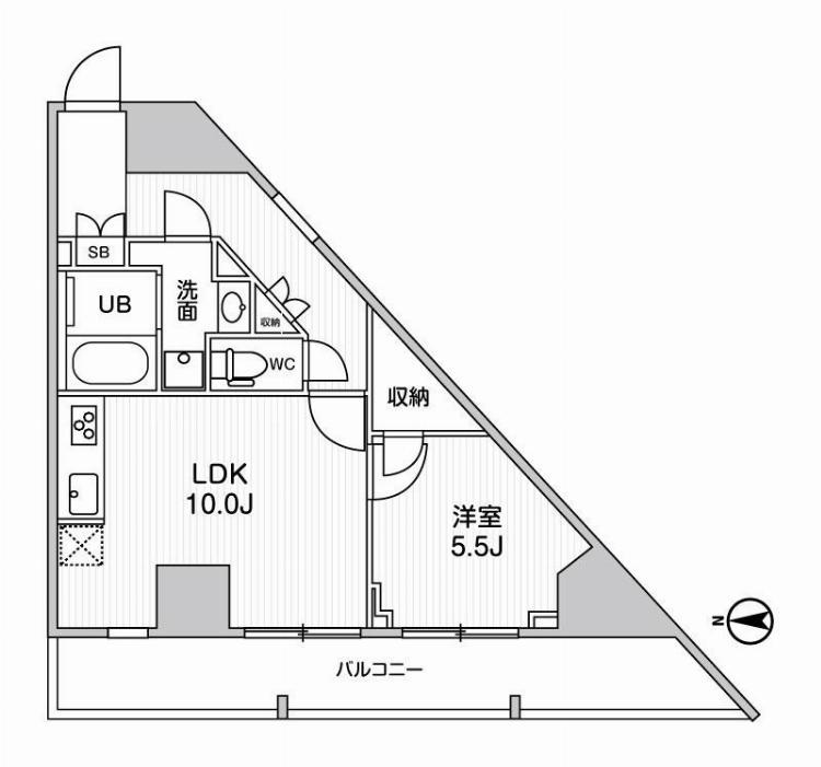 グラシアプレイス曳舟(1LDK/7階)の間取り写真