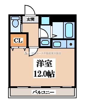 ピュアリティ90(ワンルーム/4階)の間取り写真