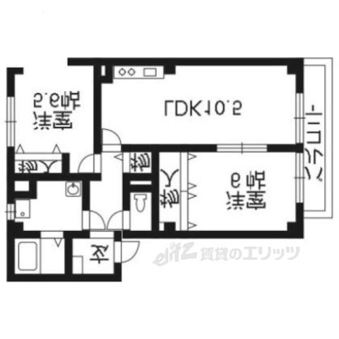 シャンメゾン(2LDK/1階)の間取り写真