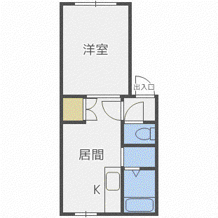 メゾンド栄町(1DK/1階)の間取り写真