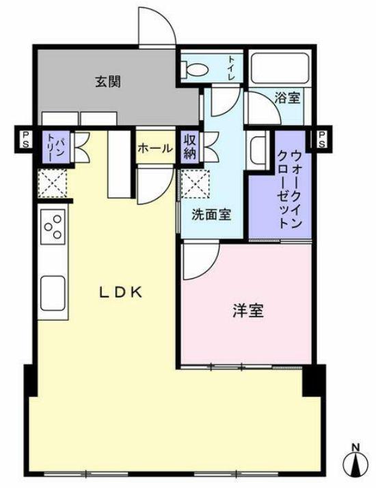 代々木グランドコーポラス(1LDK/5階)の間取り写真