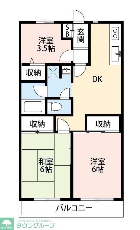 ハイツ瑞光(3DK/3階)の間取り写真