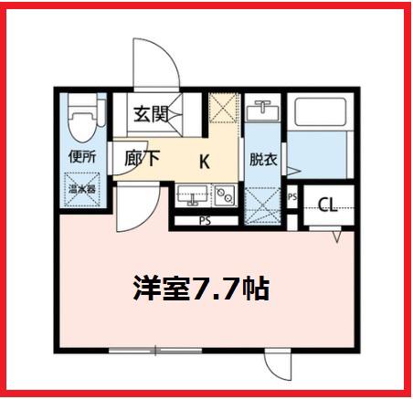 ココキューブ東日暮里(1K/3階)の間取り写真