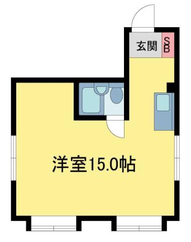 ステップインイースト(ワンルーム/2階)の間取り写真