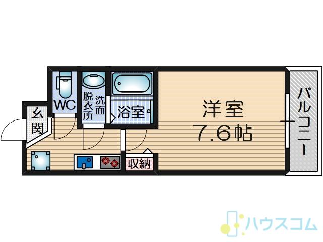 ヴィオレ茨木(1K/3階)の間取り写真