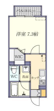 プロヌーブ学園(1K/2階)の間取り写真