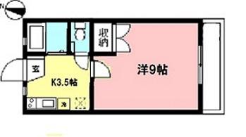 パルデンス和泉(1K/1階)の間取り写真