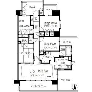 ALATO白壁東(7LDK/6階)の間取り写真