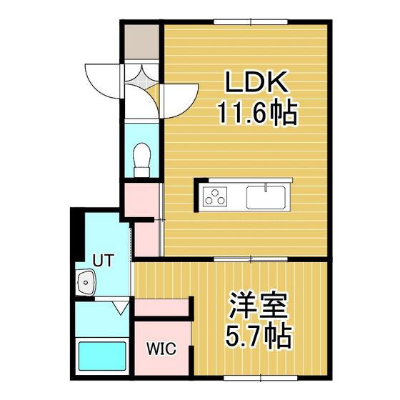 NORFINO MISONO III(1LDK/1階)の間取り写真
