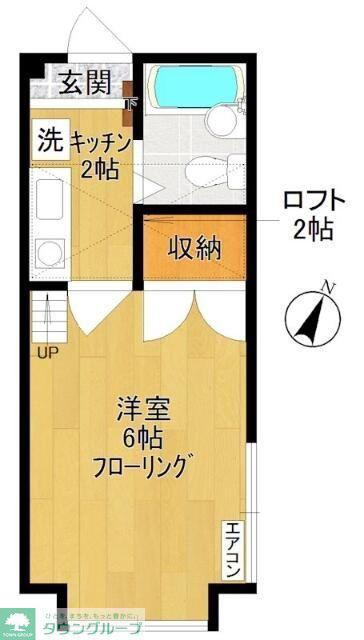 第二ハイツAMEYA(1K/1階)の間取り写真