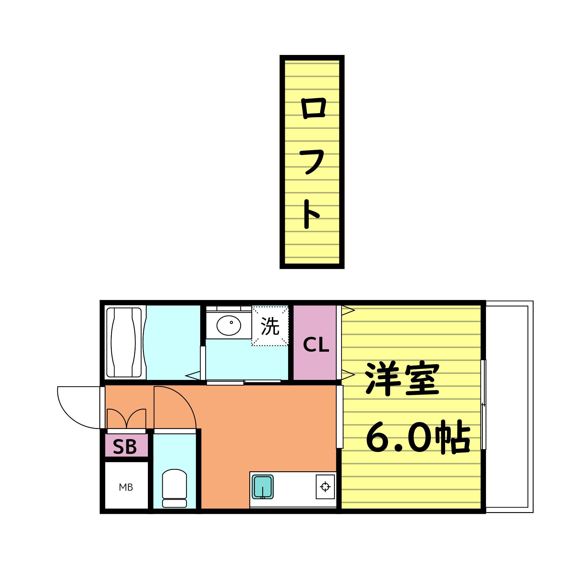 ラパンジール森ノ宮(1K/3階)の間取り写真