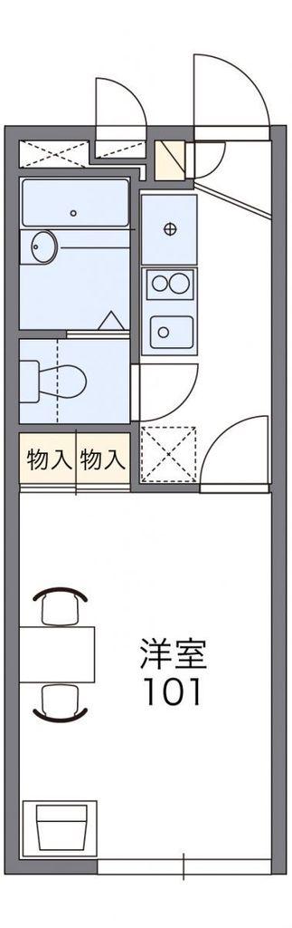レオパレスカナイ(1K/2階)の間取り写真