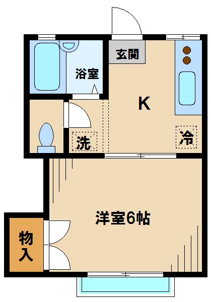 ハウスT&KII(1K/2階)の間取り写真