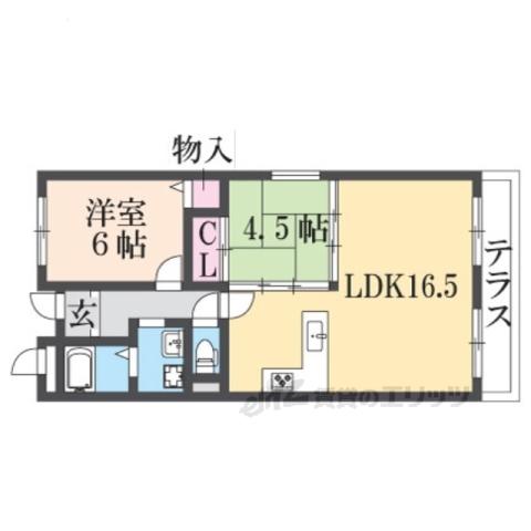 カサベルデ星の森(2LDK/2階)の間取り写真