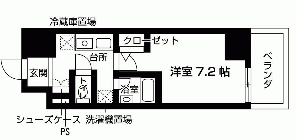 大須レジデンス(1K/5階)の間取り写真