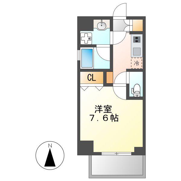 AVANTI JOHOKU(1K/8階)の間取り写真