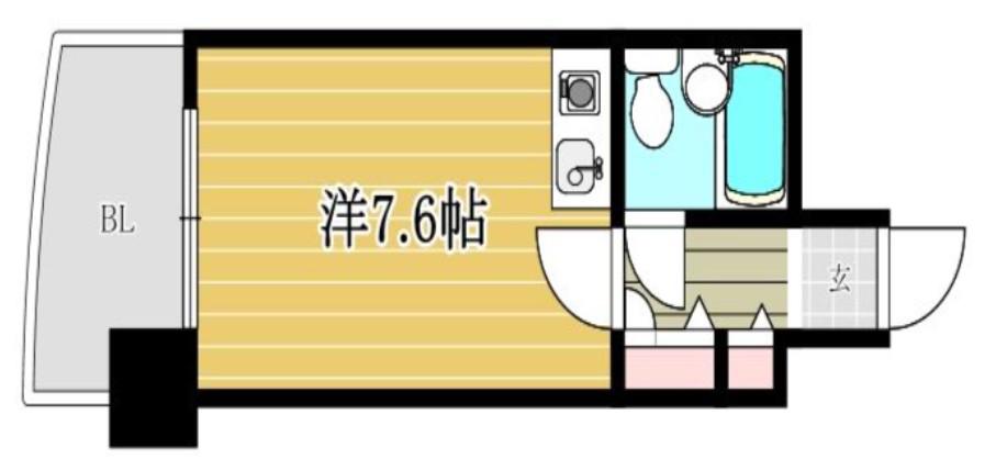 ステイタスマンション博多駅前(ワンルーム/7階)の間取り写真