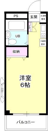 プチファミール(ワンルーム/2階)の間取り写真