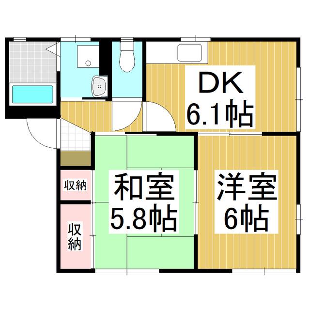 サン・プリマベーラ(2DK/1階)の間取り写真