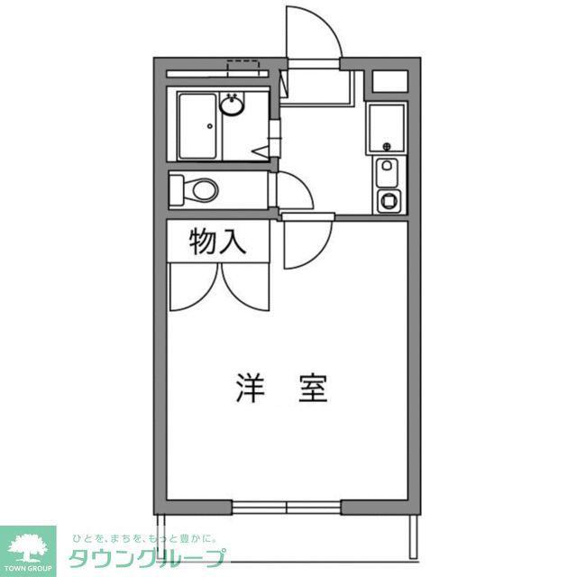 メゾン西寺尾I(1K/3階)の間取り写真