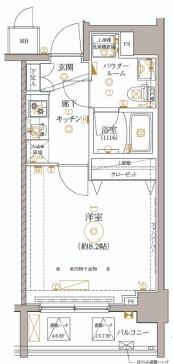 レアライズ高田馬場(1K/7階)の間取り写真