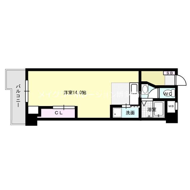 ハイラーク博多駅前(ワンルーム/7階)の間取り写真