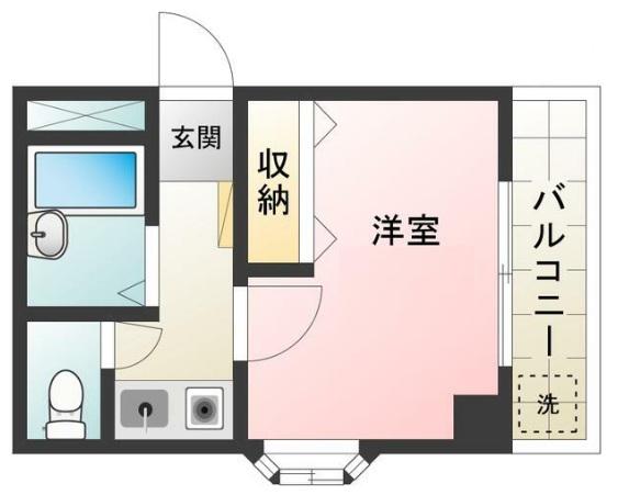 リバーサイド塩沢V(1K/3階)の間取り写真