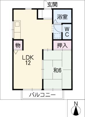 サンライズJDS(1LDK/2階)の間取り写真