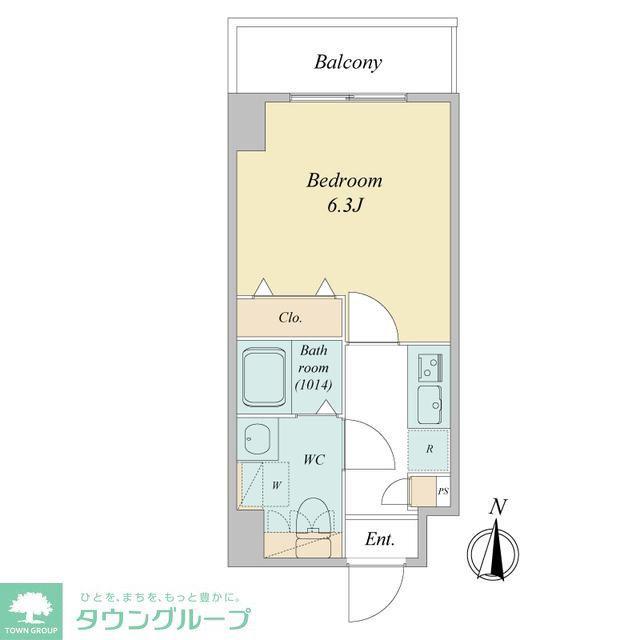 ドゥーエ蕨(1K/10階)の間取り写真