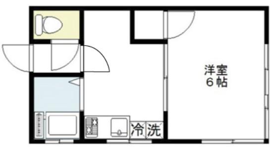 あすかアパートメント瀬谷A(1DK/1階)の間取り写真