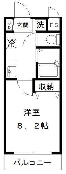 ファン早稲田(1K/3階)の間取り写真