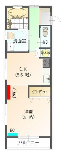 すまいる17番館(1DK/1階)の間取り写真