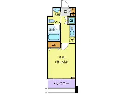 プレール・ドゥーク東京イースト IV RIVER SIDE(1K/5階)の間取り写真