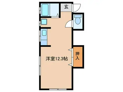 シャルル太寺(ワンルーム/2階)の間取り写真