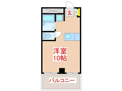 URBANLIFE山之口(ワンルーム/4階)の間取り写真