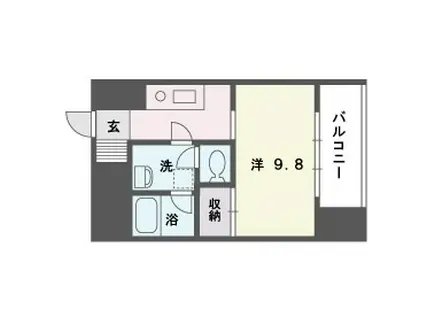 フローレンス城南(ワンルーム/5階)の間取り写真