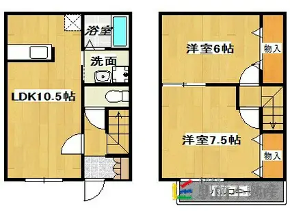 MAISONETTE YU II(2LDK/1階)の間取り写真