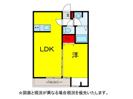 SKリデンテ野毛平II(1LDK/2階)の間取り写真