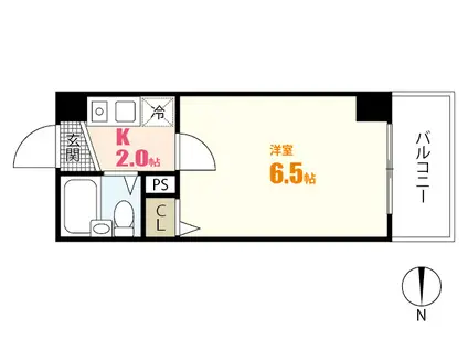 第2祇園Sビル(1K/4階)の間取り写真